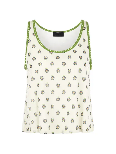 MARCCAIN top sin mangas con estampado floral y cuello redondo