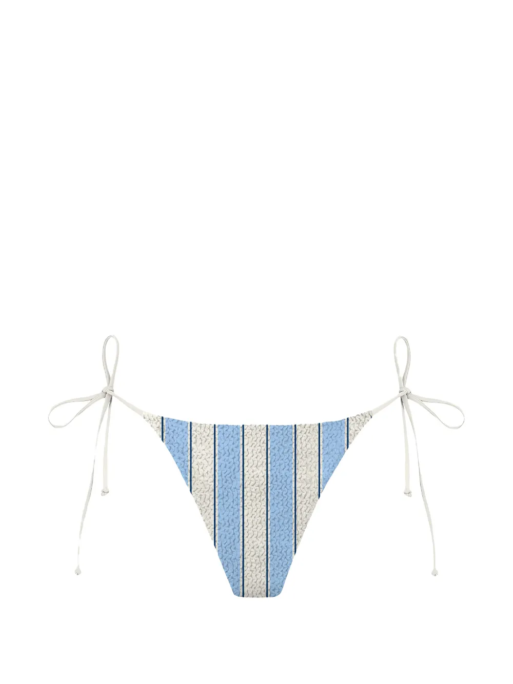 MC2 Saint Barth crinkle-finish striped bikini bottoms