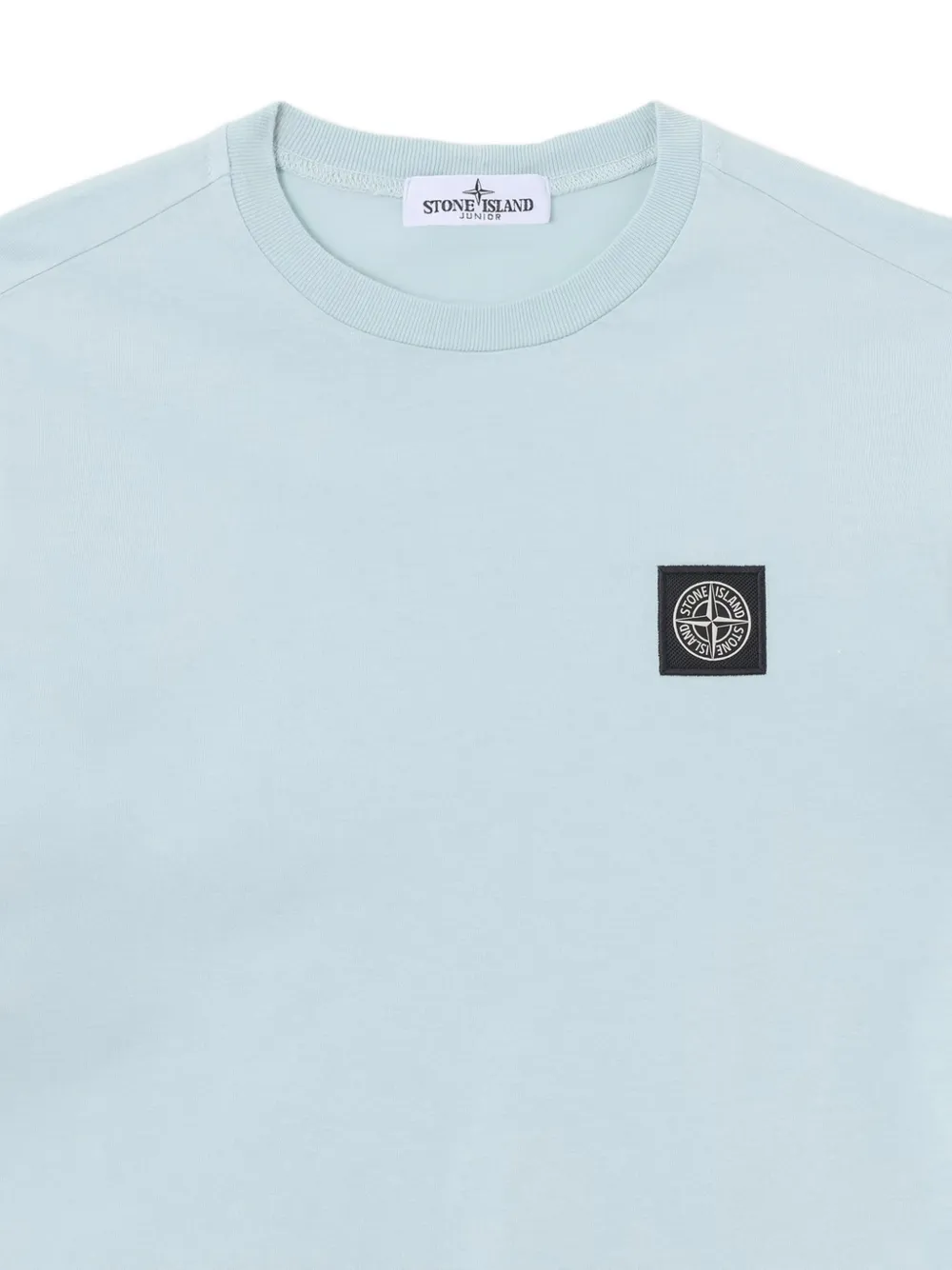 Stone Island Junior T-shirt met logopatch Blauw