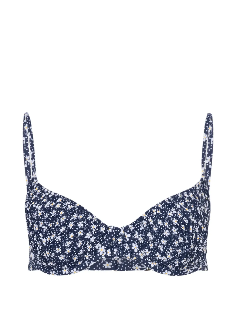 Polo Ralph Lauren haut de bikini froncé à fleurs - Bleu Polo Ralph Lauren haut de bikini froncé à fleurs - Bleu