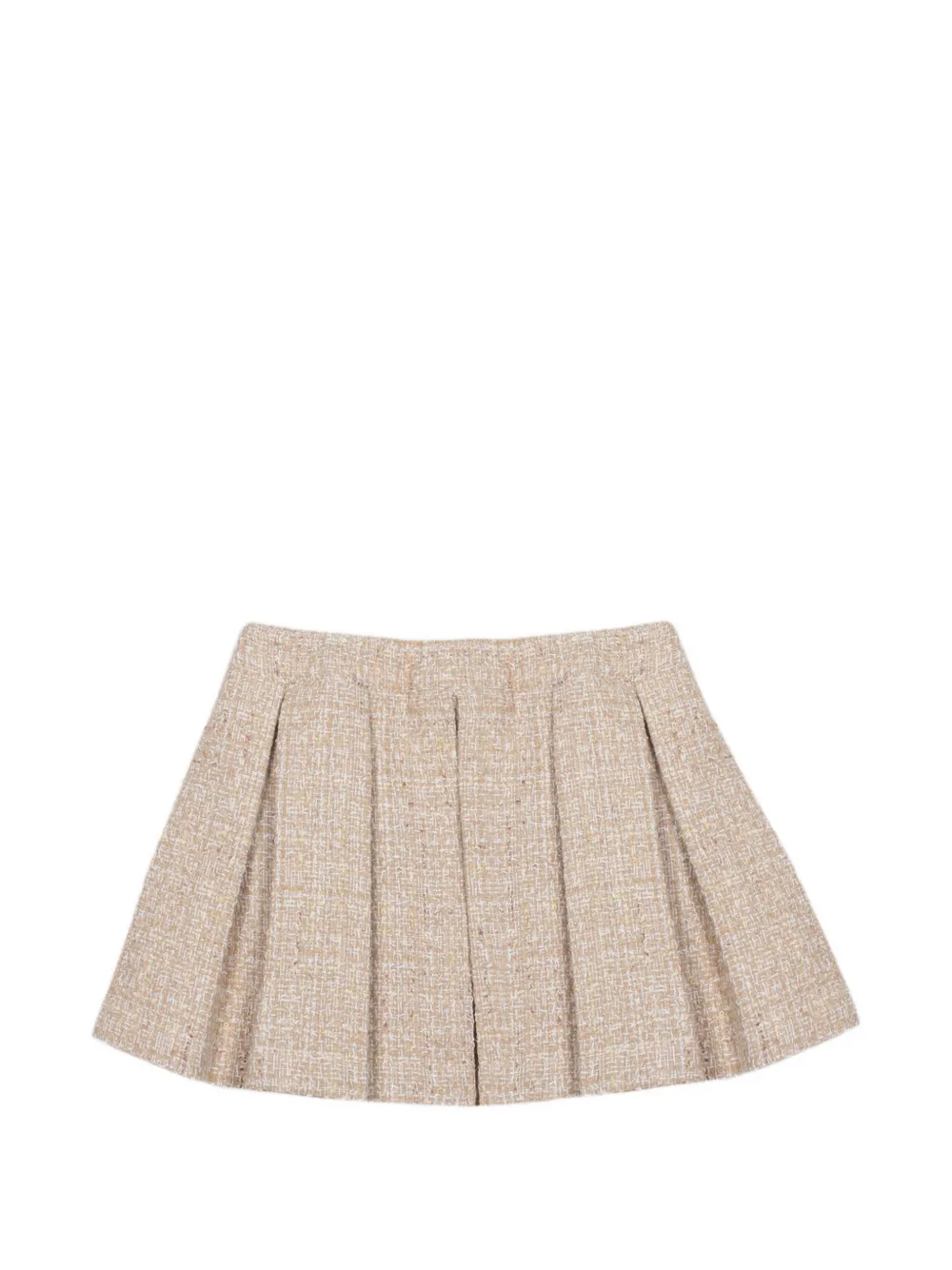 Patachou Geplooide bouclé mini-rok Beige