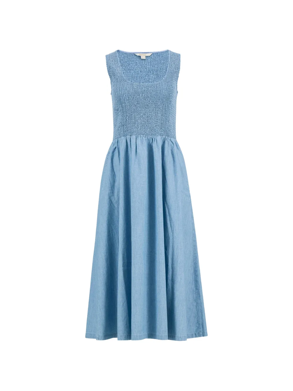 Barbour Josie shirred sleeveless midi dress