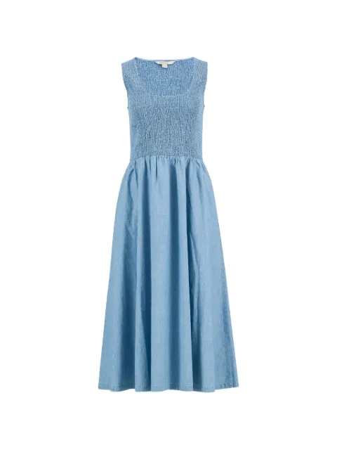 Barbour Josie shirred sleeveless midi dress