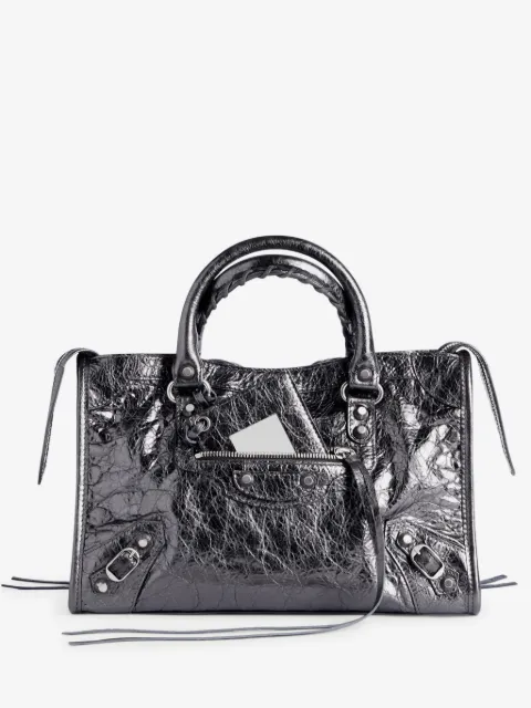 small Le City metallic leather tote bag