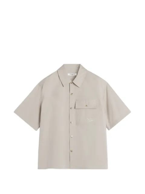 Maison Kitsuné logo-embroidered short-sleeve shirt