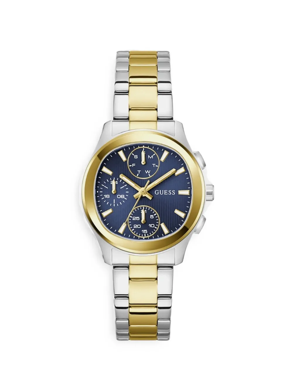 GUESS USA Birdie two-tone 36mm watch - Blu