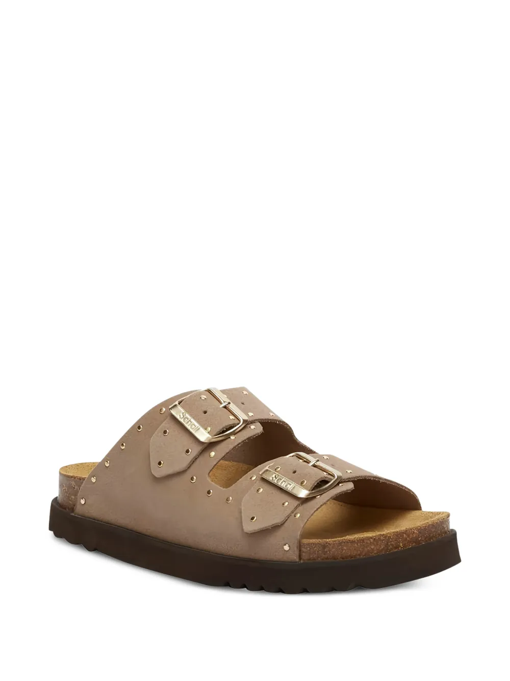 Scholl Beatriz studded buckle-fastening sandals Beige