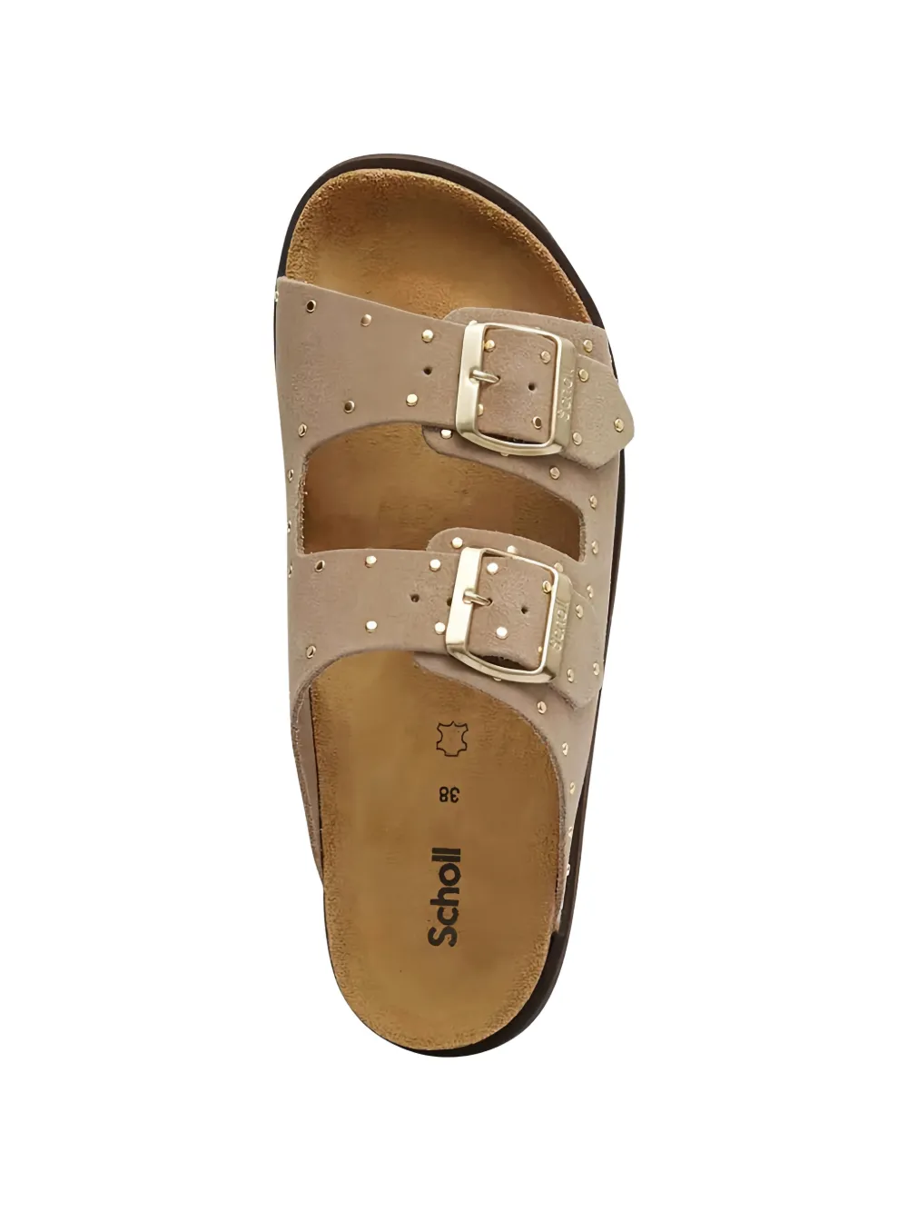 Scholl Beatriz studded buckle-fastening sandals Beige