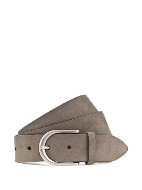 BGM LABEL velvet-effect buckle-fastening belt