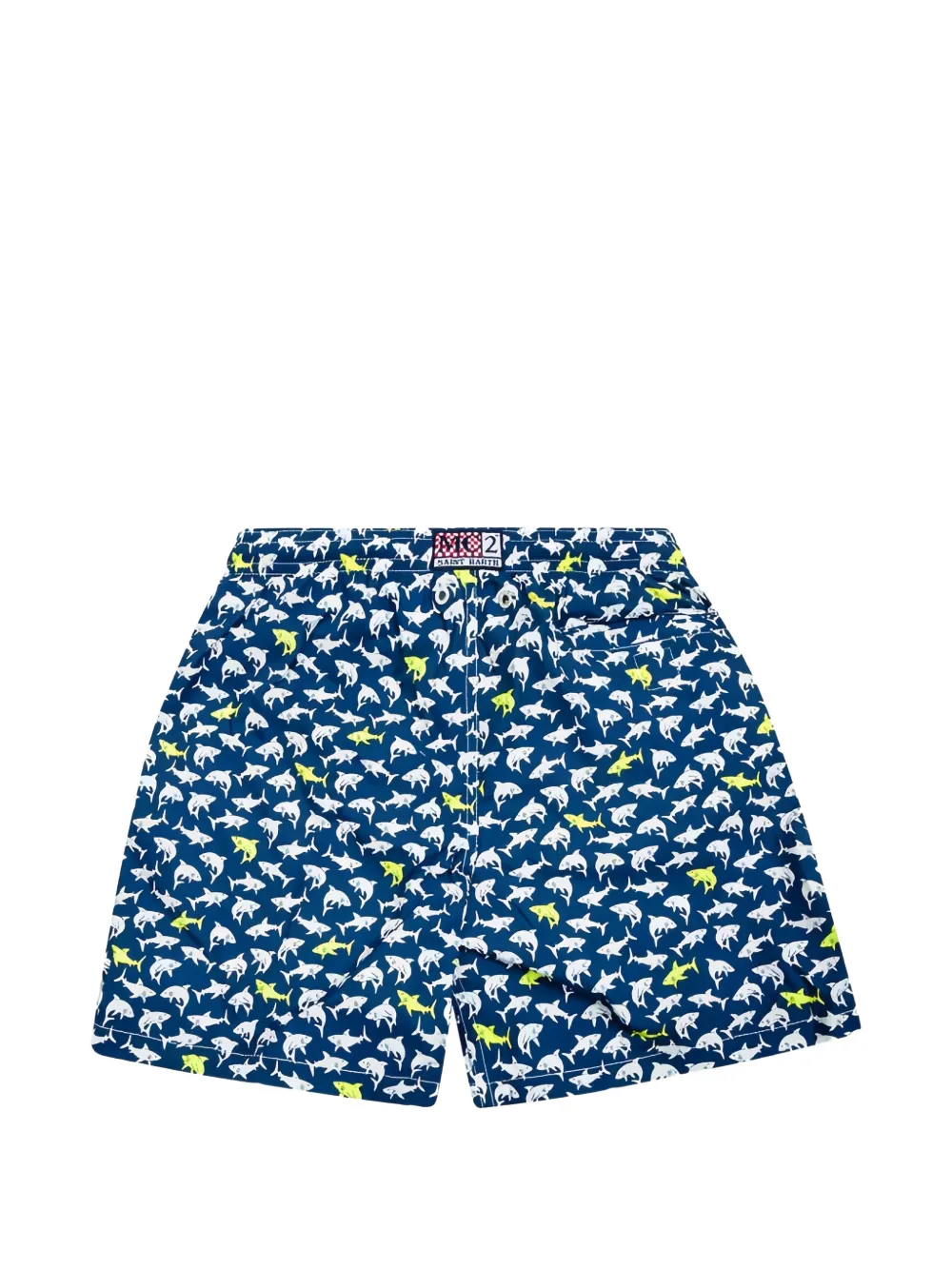 MC2 Saint Barth Kids Jean Lighting zwembroek met haaienprint Blauw