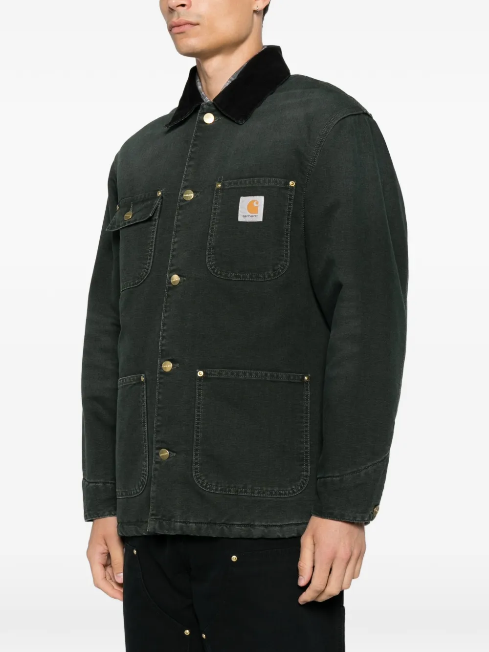 Carhartt WIP Jack met logopatch Groen