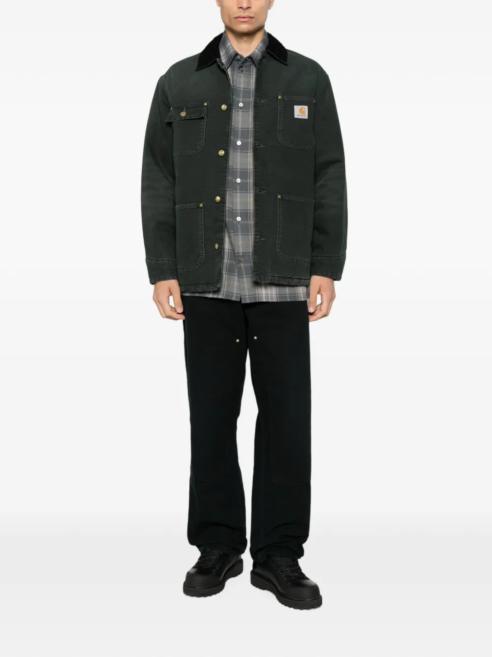 Carhartt WIP Jack met logopatch Groen