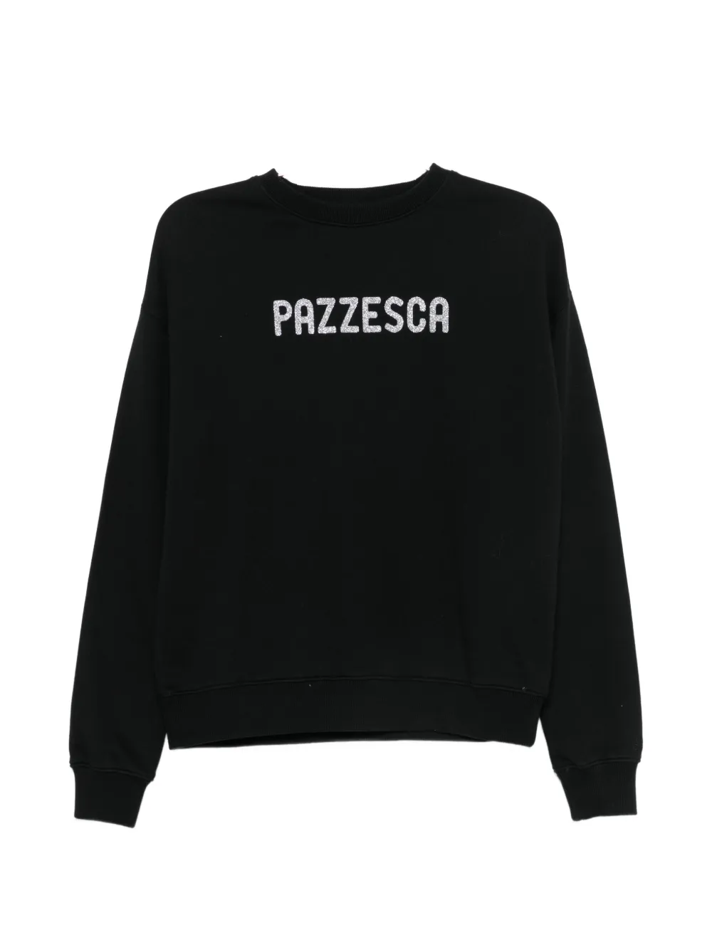 Mc2 Saint Barth Stardust Glitter-logo Sweatshirt In 블랙