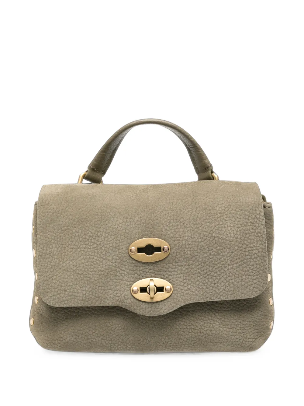 Zanellato Baby Postina Stud-embellished Mini Bag In Green