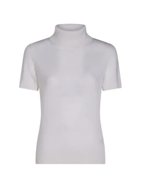 Allude roll-neck short-sleeve sweater