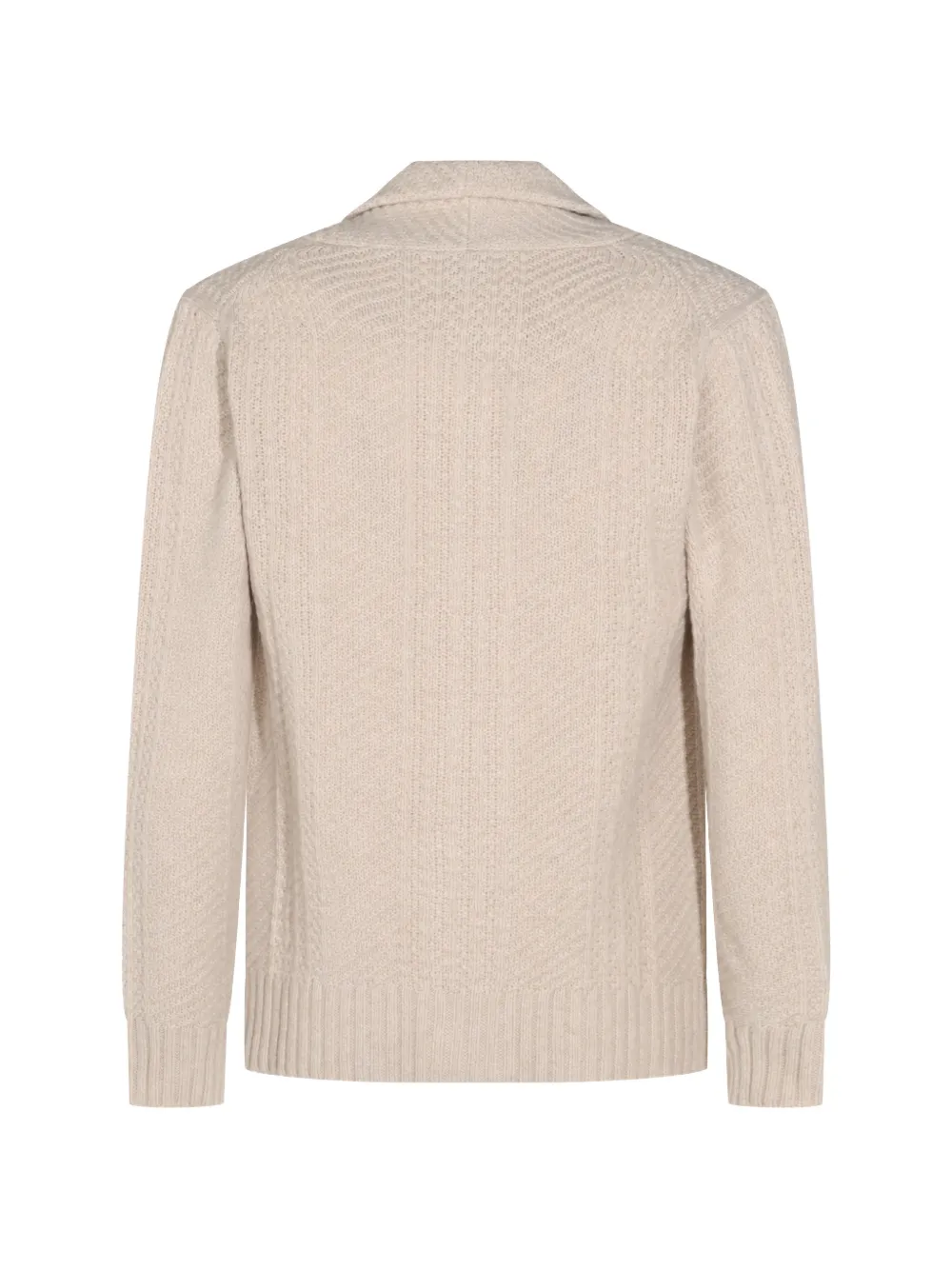 Altea Gebreid vest met sjaalkraag Beige