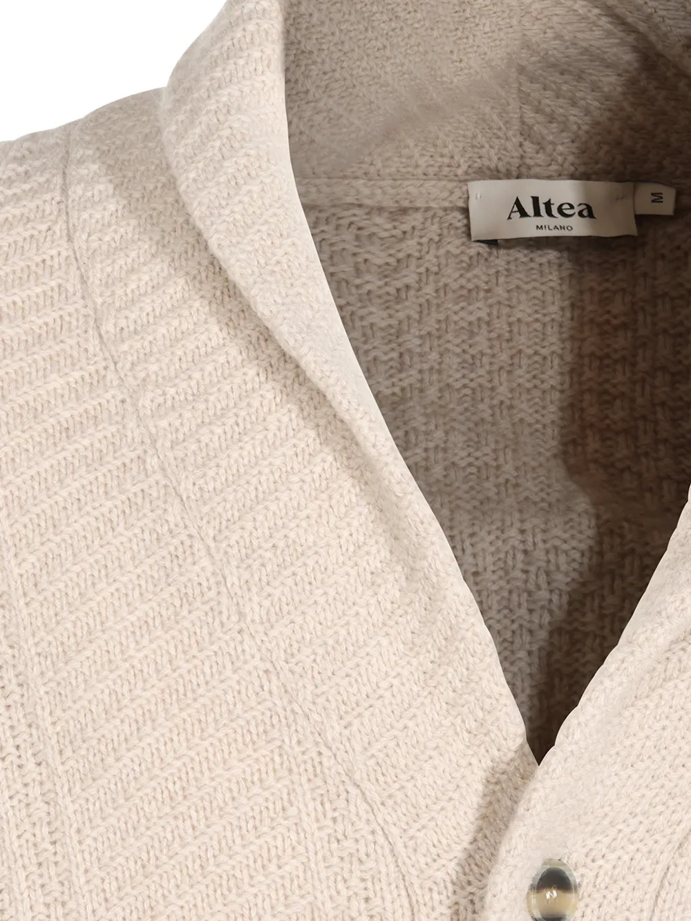 Altea Gebreid vest met sjaalkraag Beige