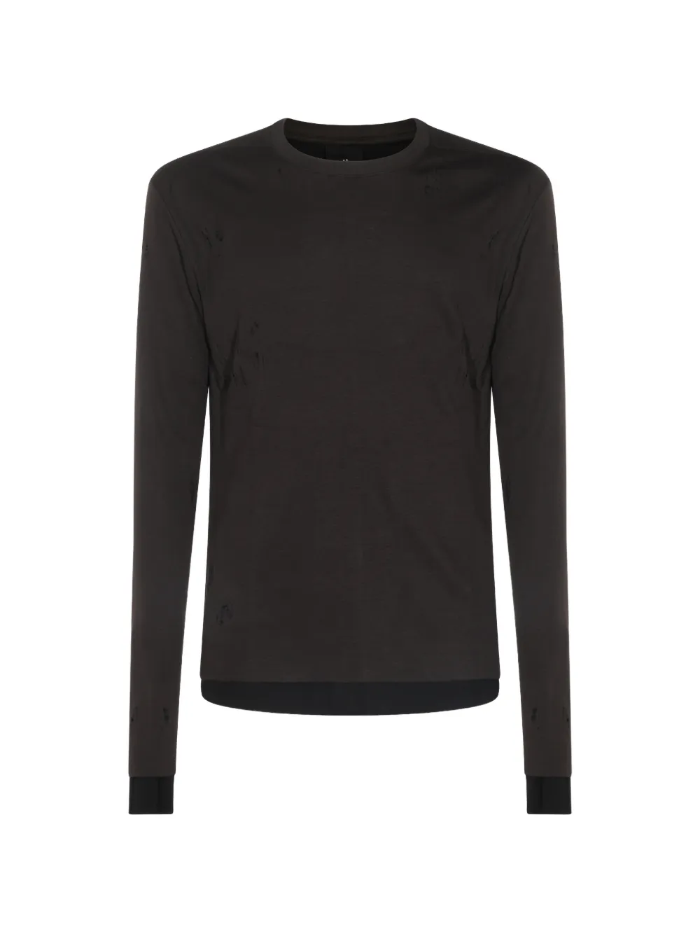 Thom Krom distressed long-sleeve T-shirt - Marrone