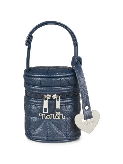 NANAN quilted heart-charm pacifier case