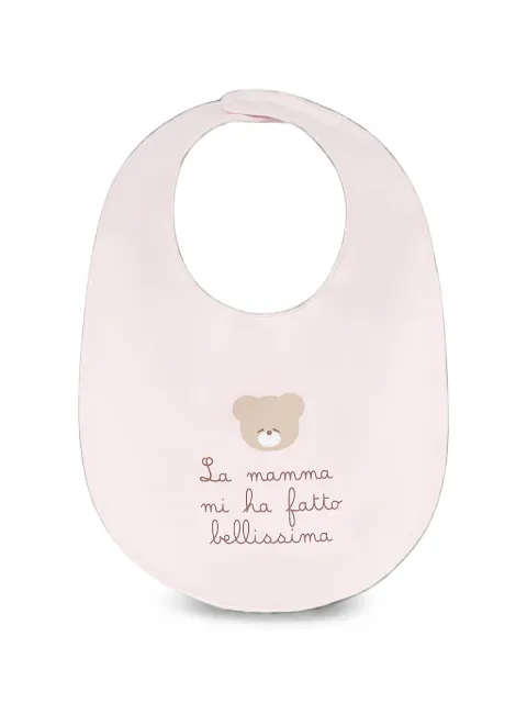NANAN teddy bear-print bib