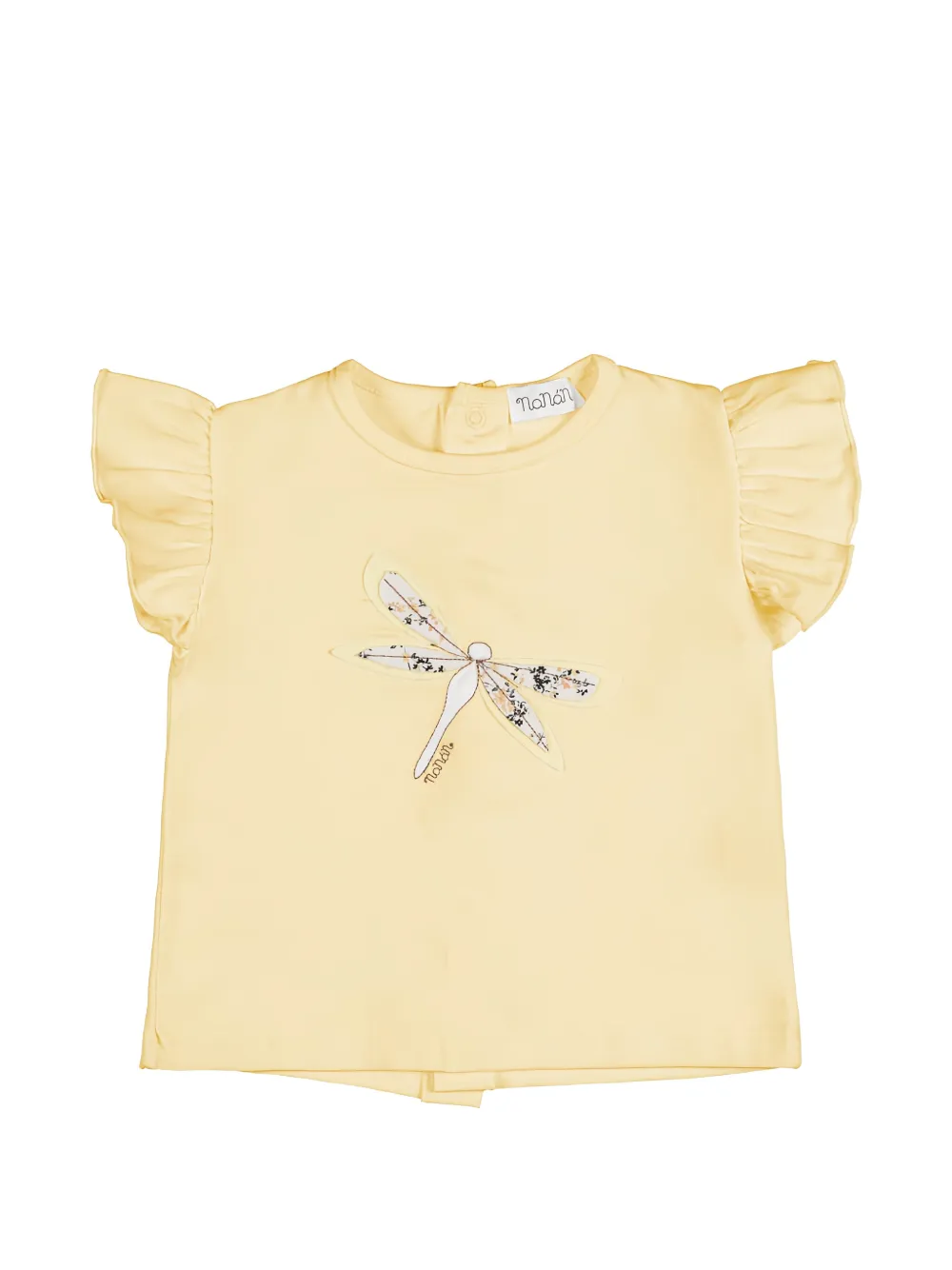 NANAN t-shirt volanté à appliqué libellule - Jaune NANAN t-shirt volanté à appliqué libellule - Jaune