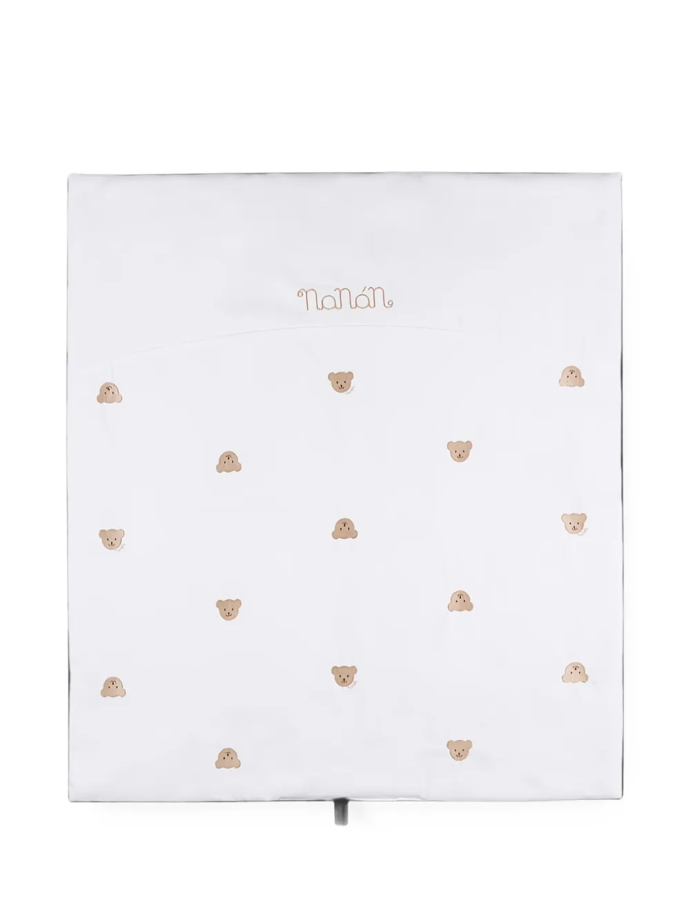 NANAN Teddy Tato embroidered blanket - Bianco
