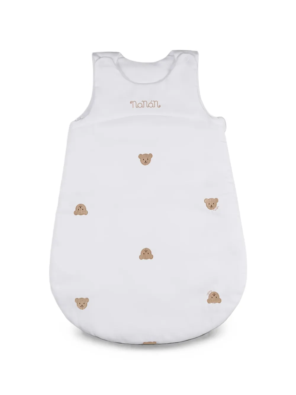 NANAN Tato teddy-embroidered carrier - Bianco