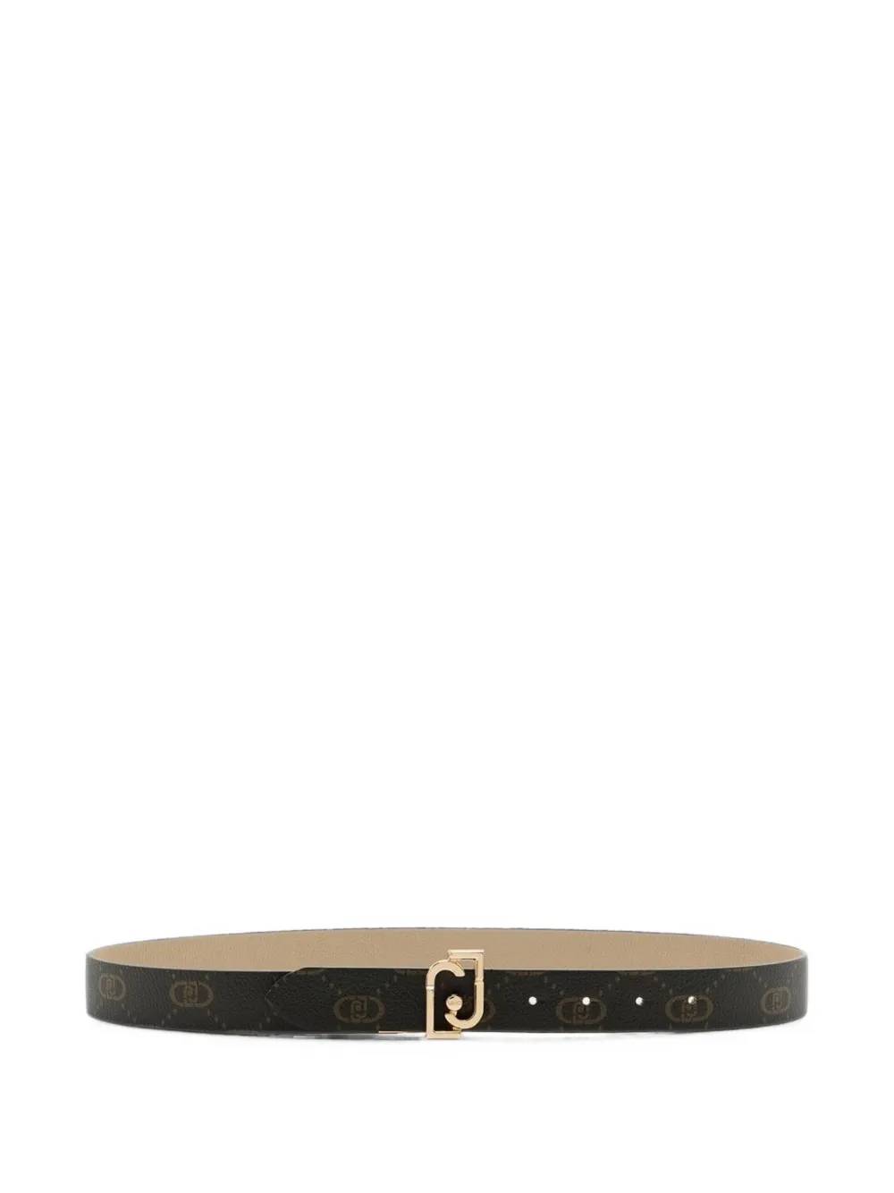 LIU JO Riem met monogram-patroon en logoplakkaat Beige