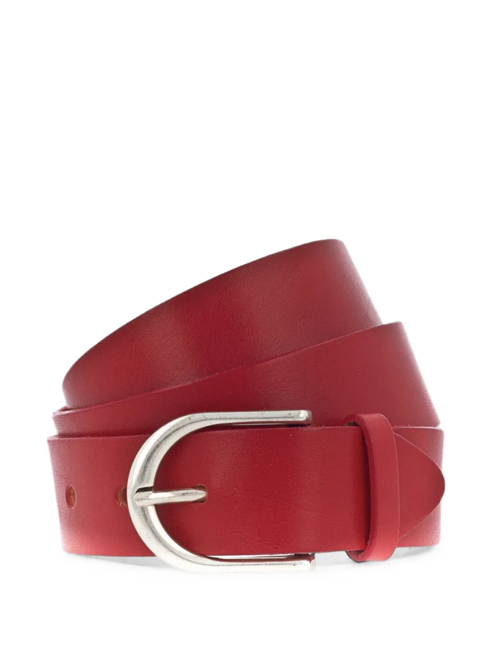 BGM LABEL buckle-fastening leather belt - Rosso