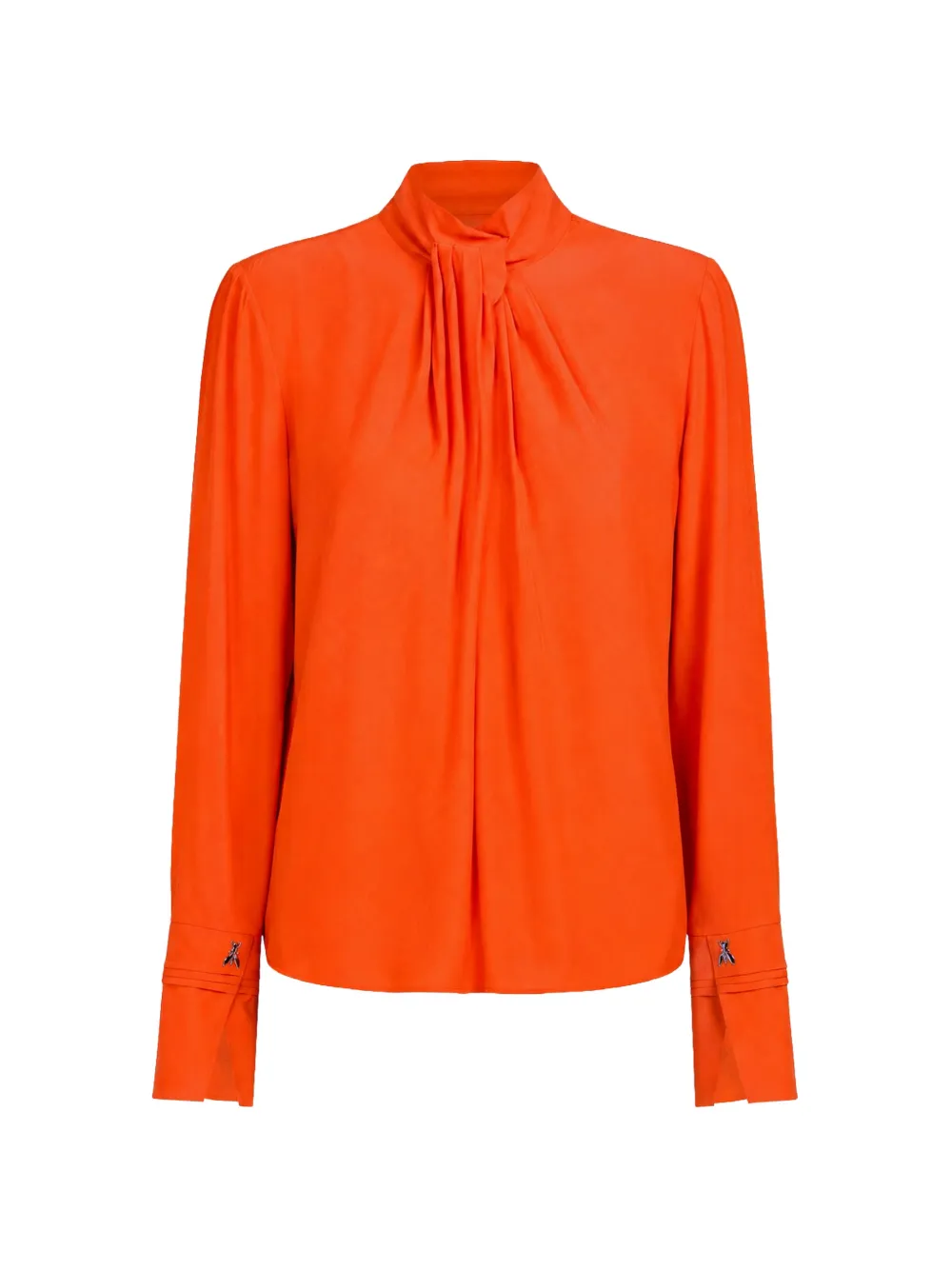 Patrizia Pepe pleated high-neck blouse - Arancione