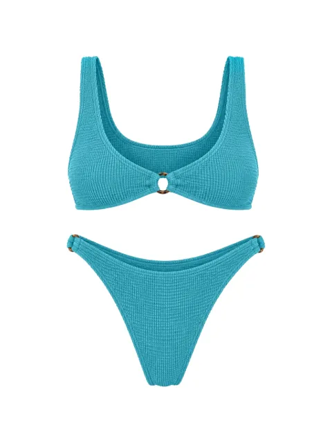 BOUND bikini effet froissé à détail d'anneau