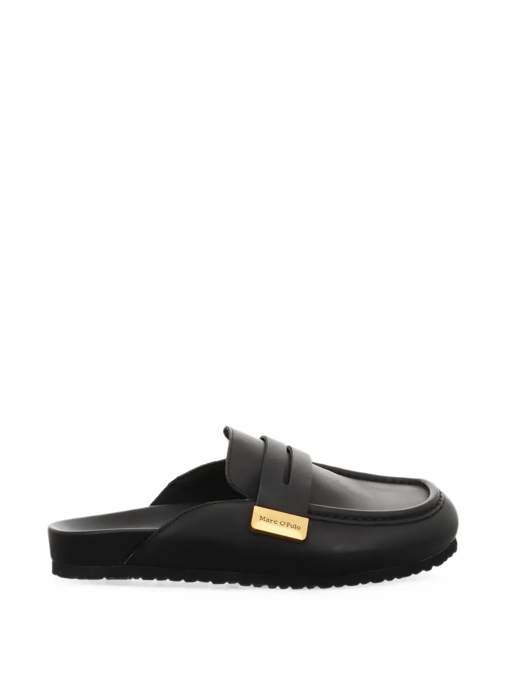 Marc O'Polo logo-plaque penny mules Zwart