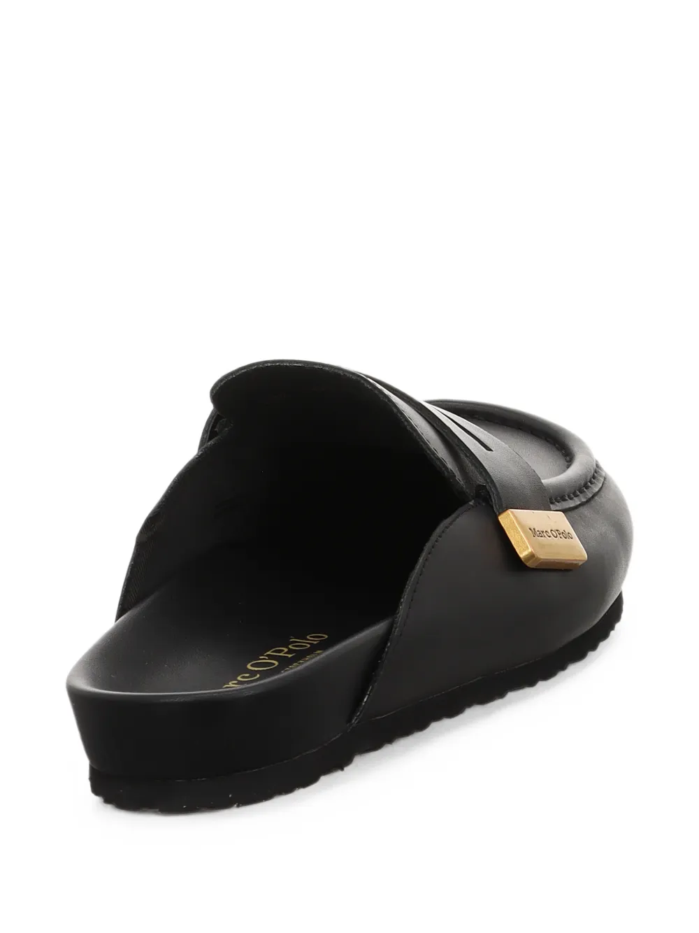 Marc O'Polo logo-plaque penny mules Zwart