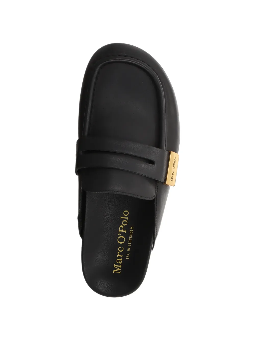 Marc O'Polo logo-plaque penny mules Zwart