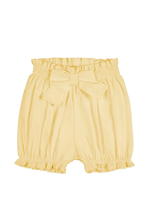 NANAN bow-detail ruffled shorts