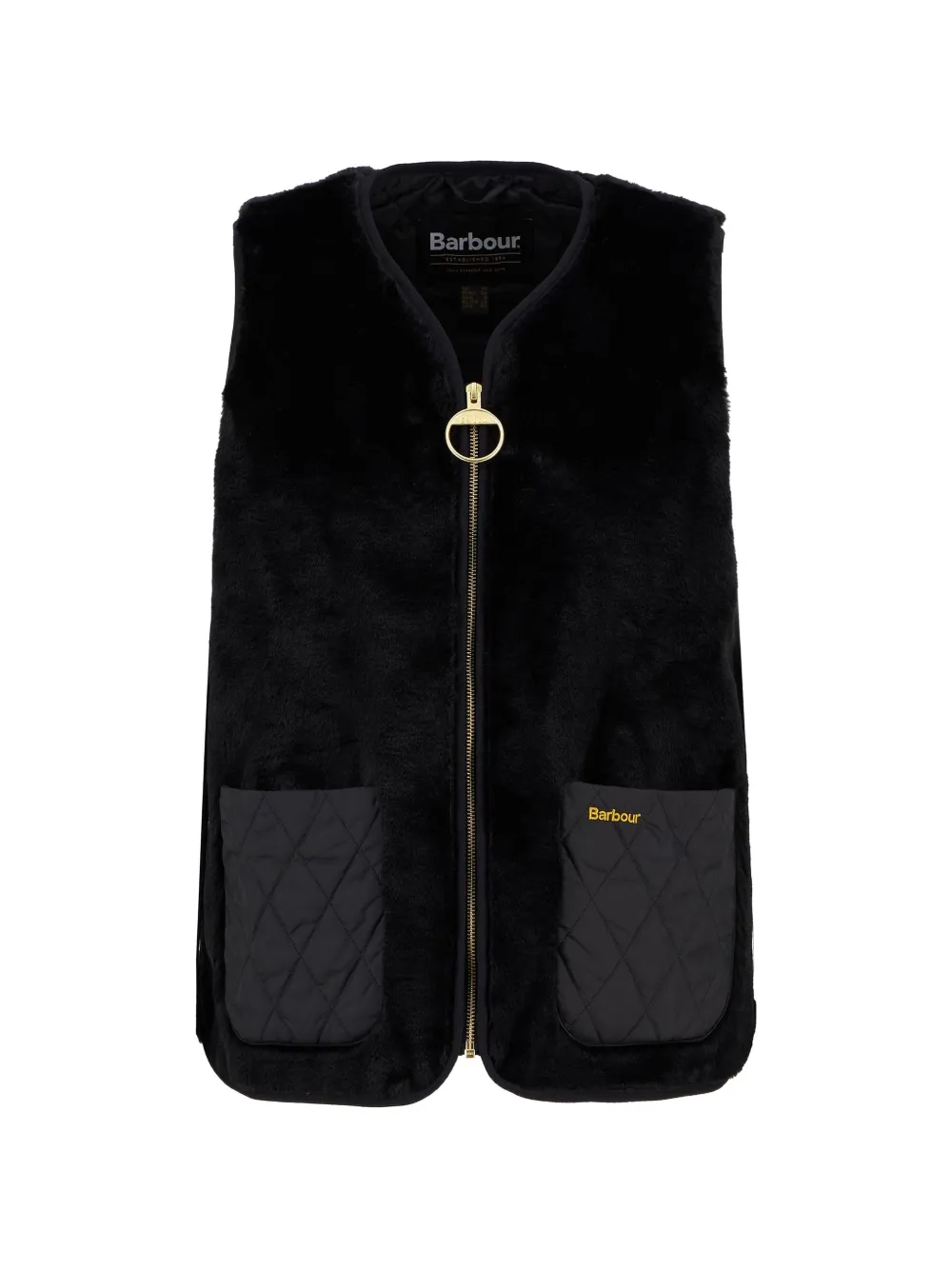 Barbour Karin faux-fur quilted-pocket gilet · 14