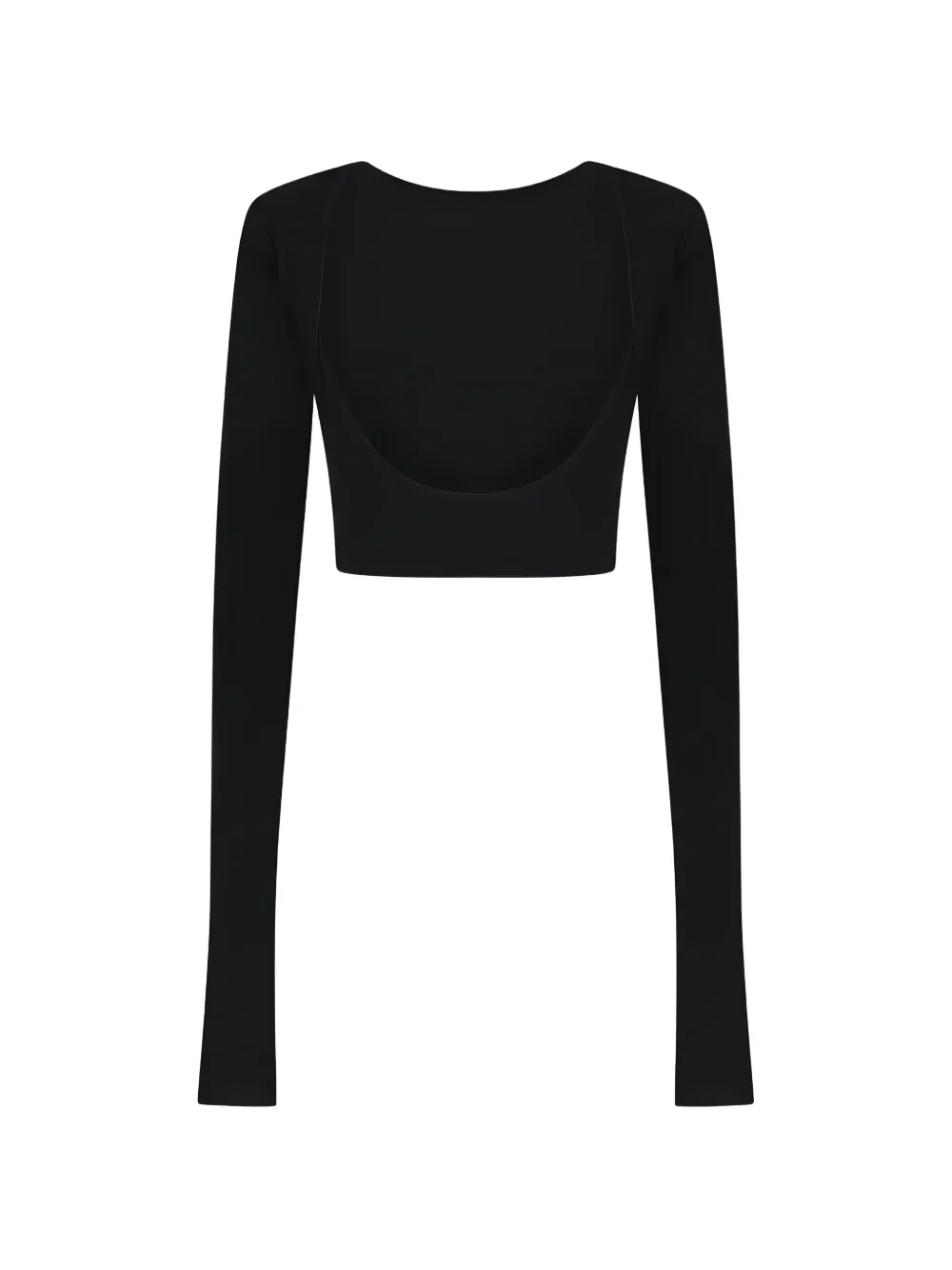 THE ANDAMANE Lia cropped top met lange mouwen Zwart