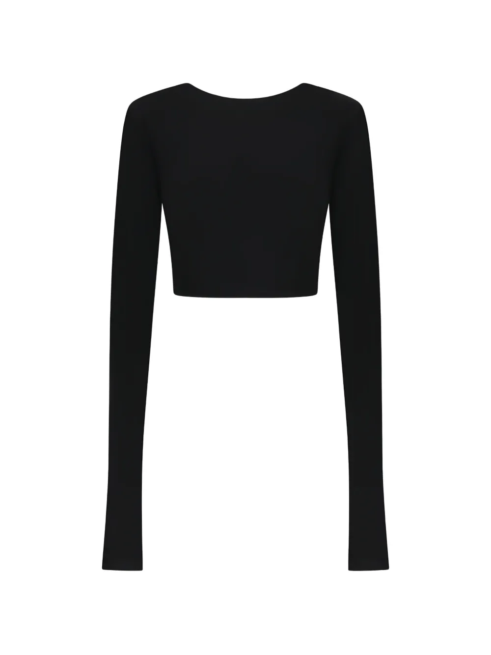 THE ANDAMANE Lia long-sleeve crop top - Nero