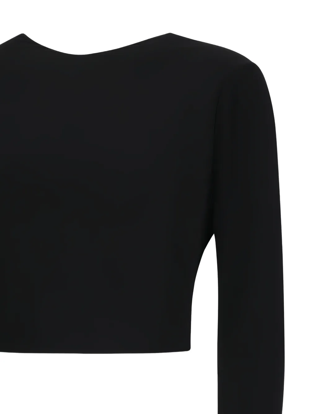 THE ANDAMANE Lia cropped top met lange mouwen Zwart