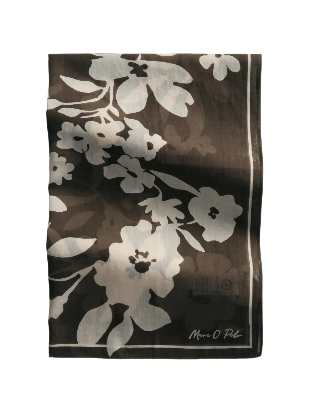 Marc O'Polo Foulard con stampa a fiori - Marrone