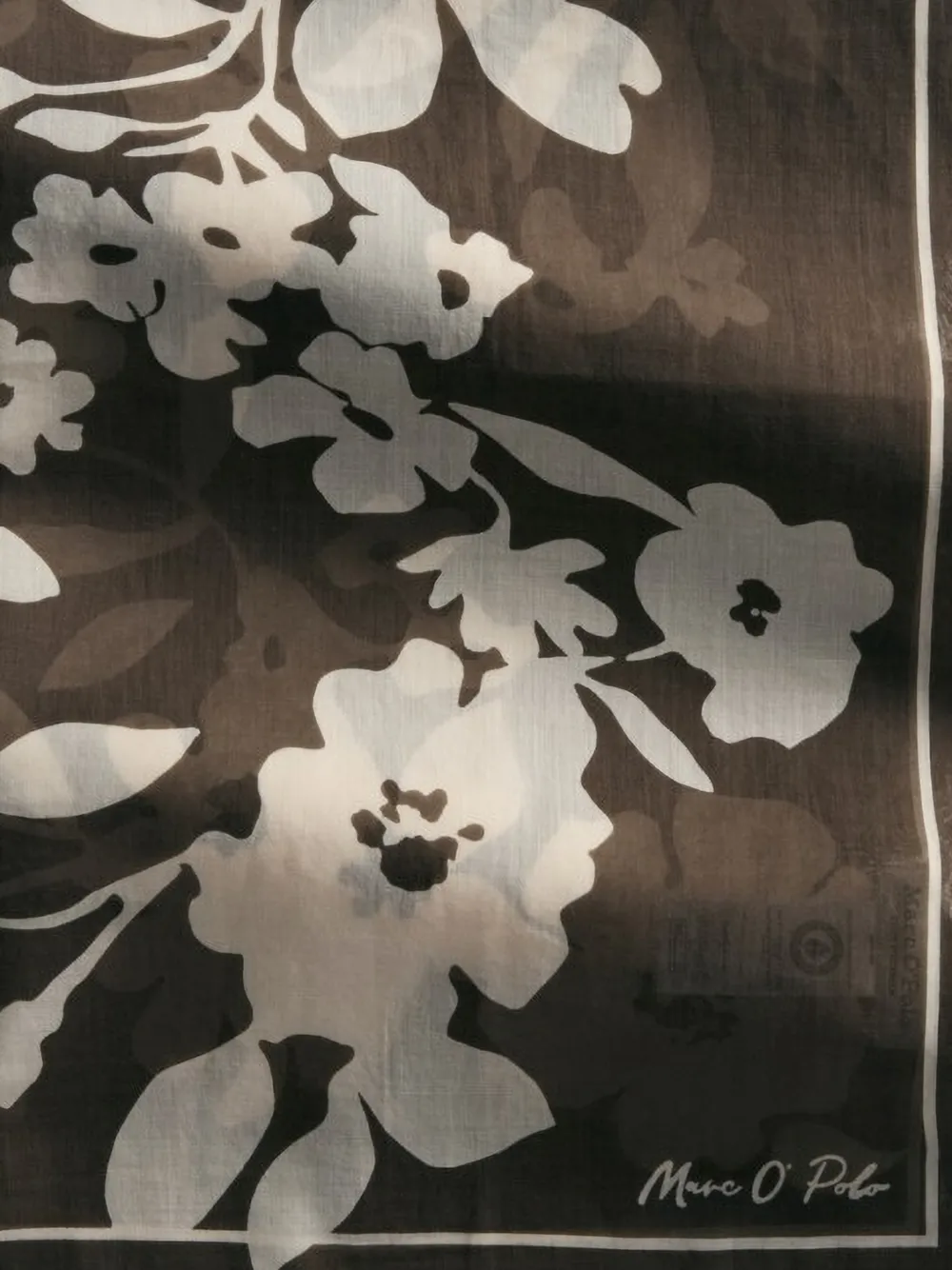 Marc O'Polo Sjaal met bloemenprint Bruin