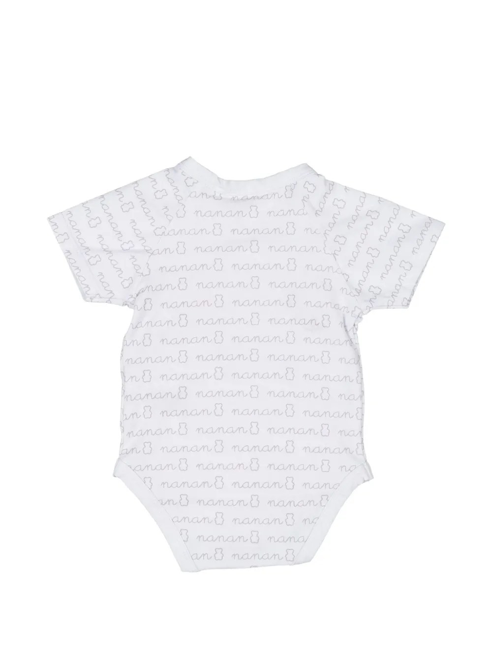 NANAN Wikkelromper met logo-print Wit