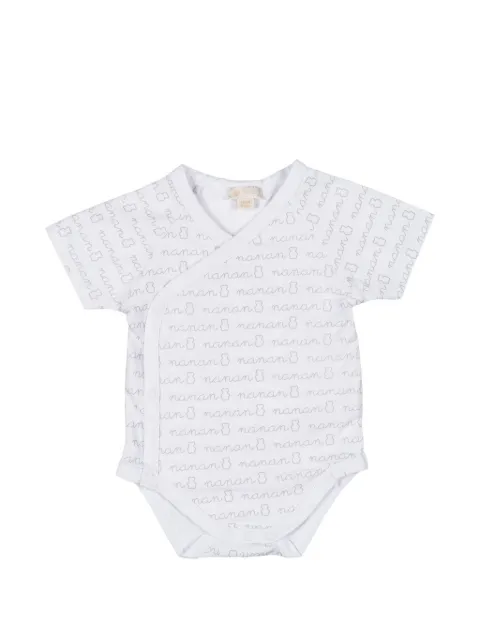 NANAN logo-print wrap-front bodysuit