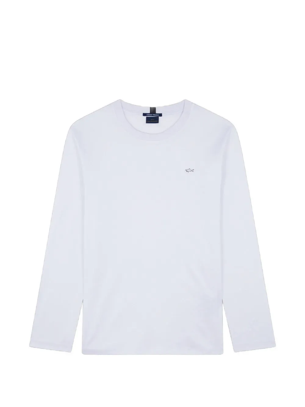Paul & Shark logo-embroidered crew-neck sweater - Bianco