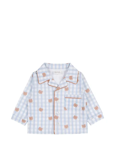 NANAN set de pijama con motivo Gingham Bear