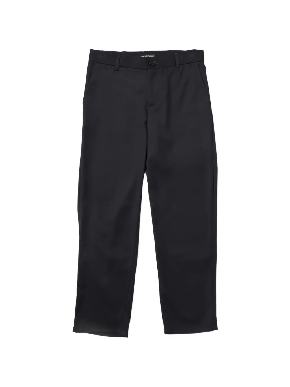 Emporio Armani Kids Pantaloni sartoriali con applicazione - Blu