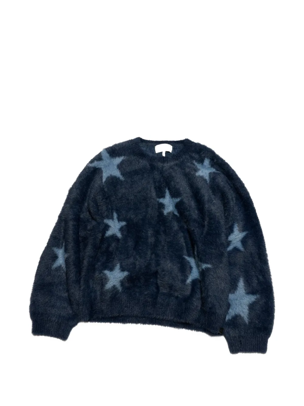 One Teaspoon fluffy star-motif sweater - Blu