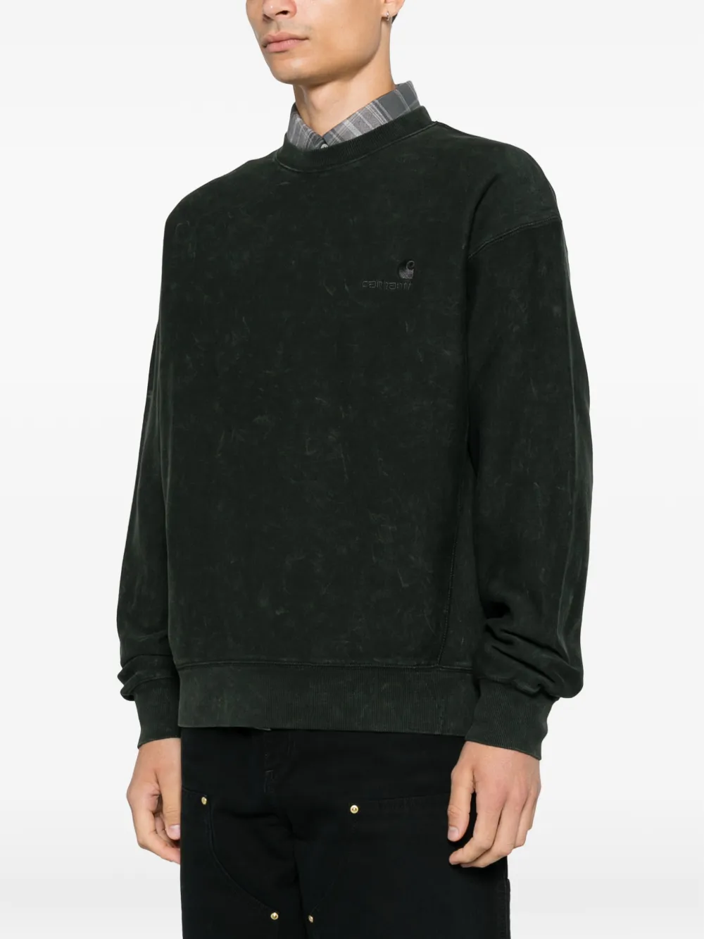 Carhartt WIP Lambert sweater met geborduurd logo Groen