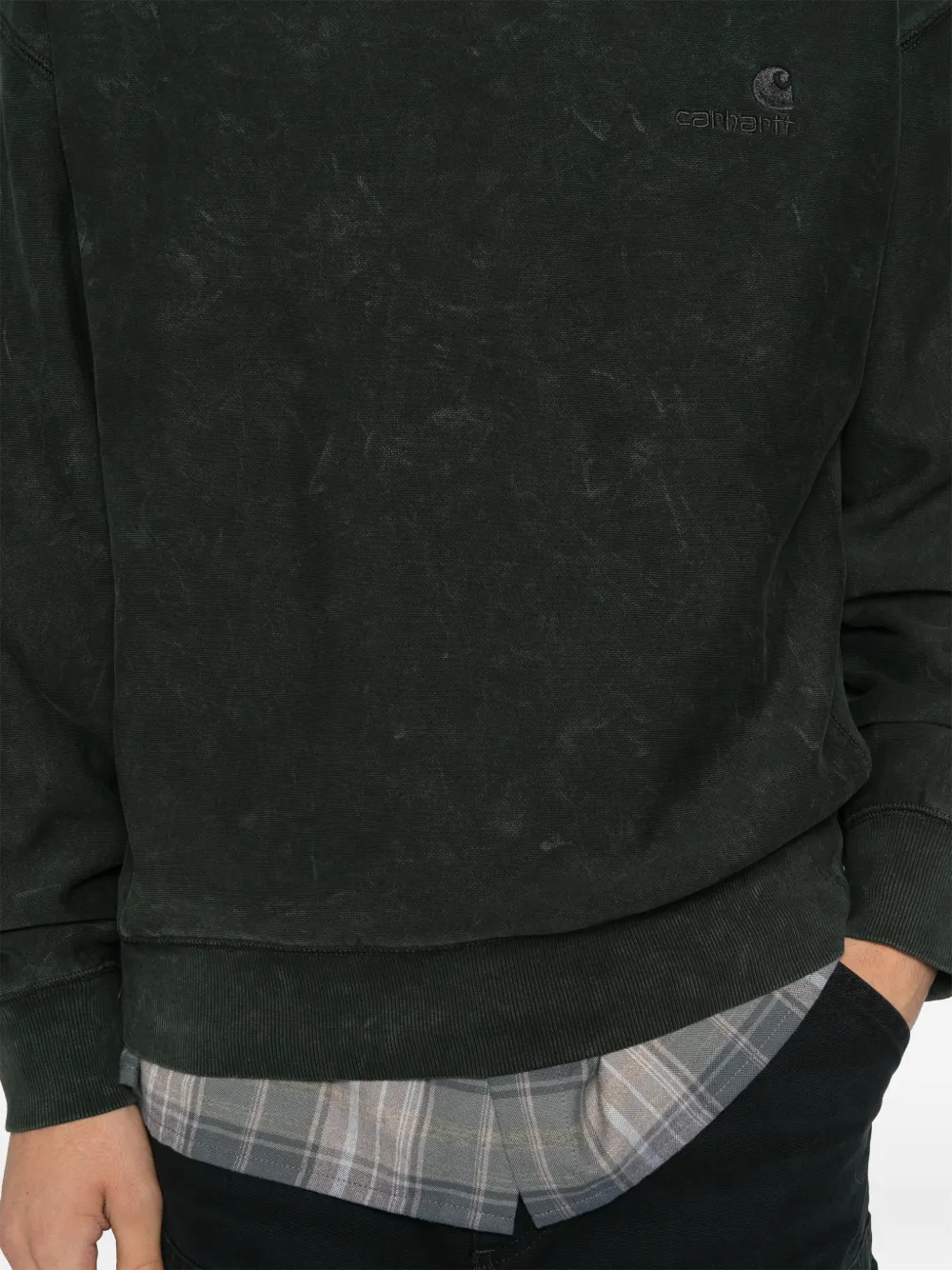 Carhartt WIP Lambert sweater met geborduurd logo Groen