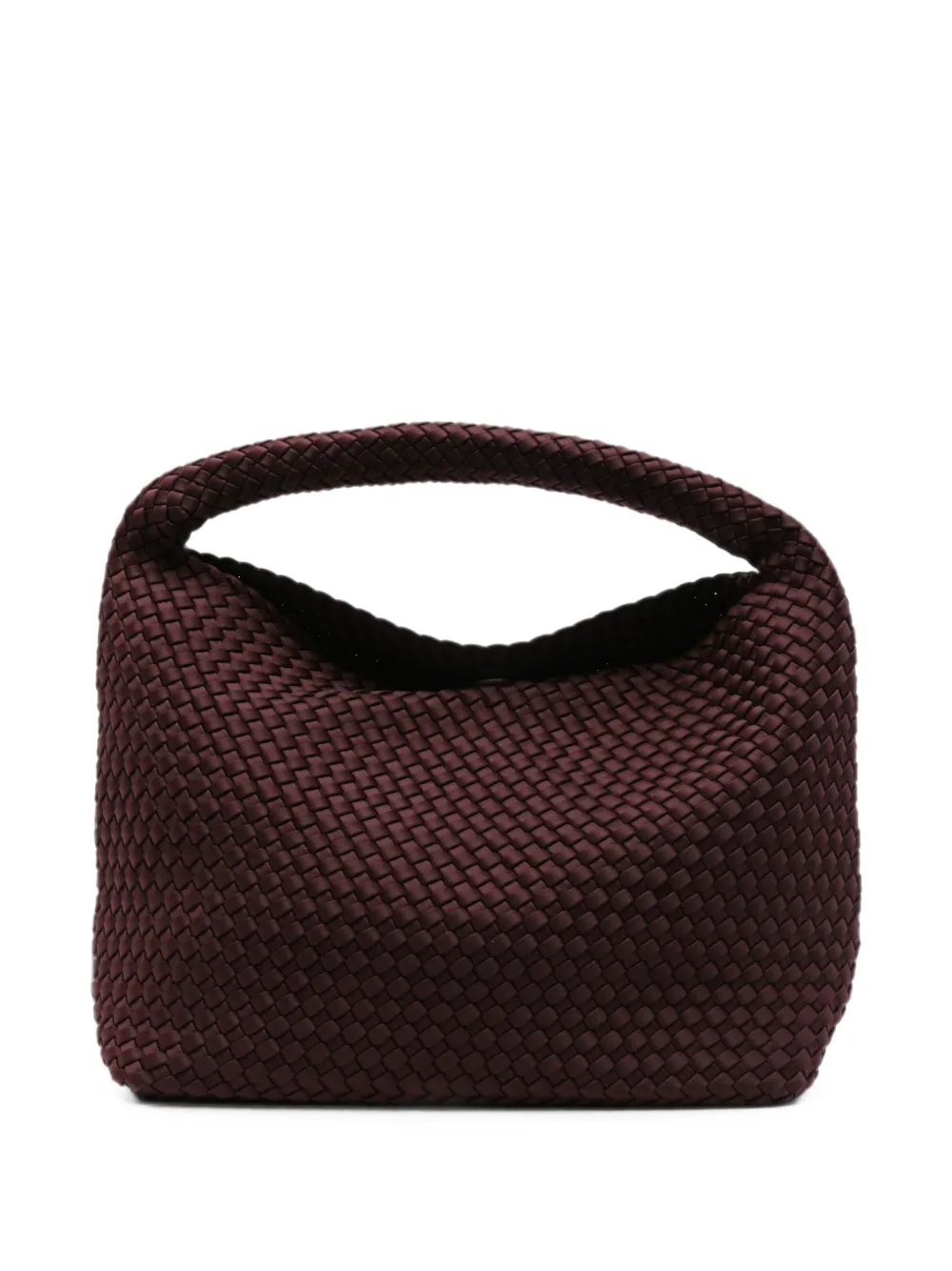 Marrea Woven Neoprene Shoulder Bag In Burgundy